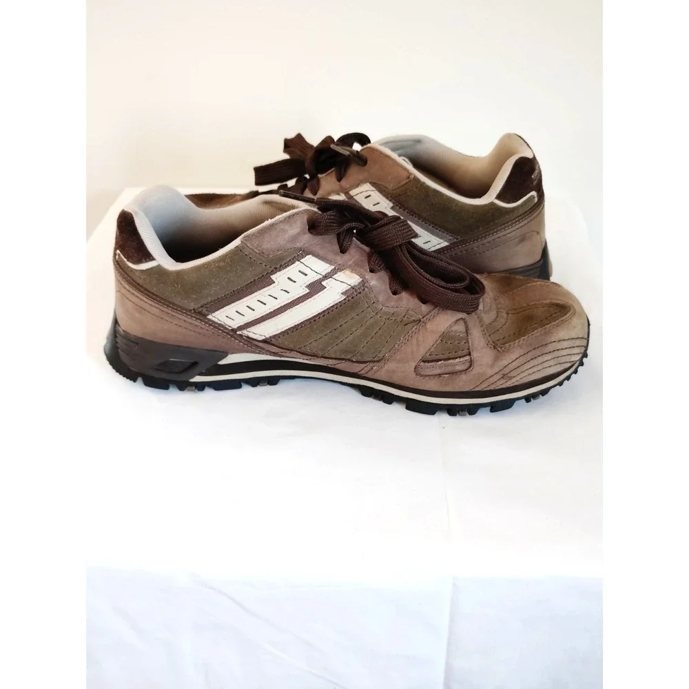 Skechers Sport Energy After Burn Men 9.5 Brown Olive Comfy Lifestyle Brand Shoes